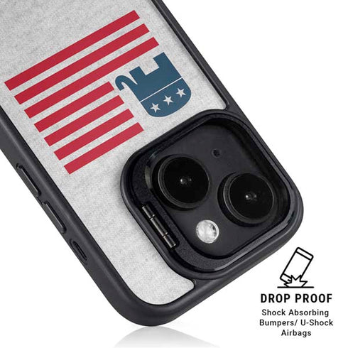 Republican American Flag iPhone 15 Plus Kickstand Case