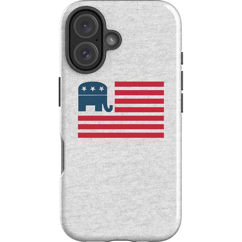 Republican American Flag iPhone 16 Plus Impact Case