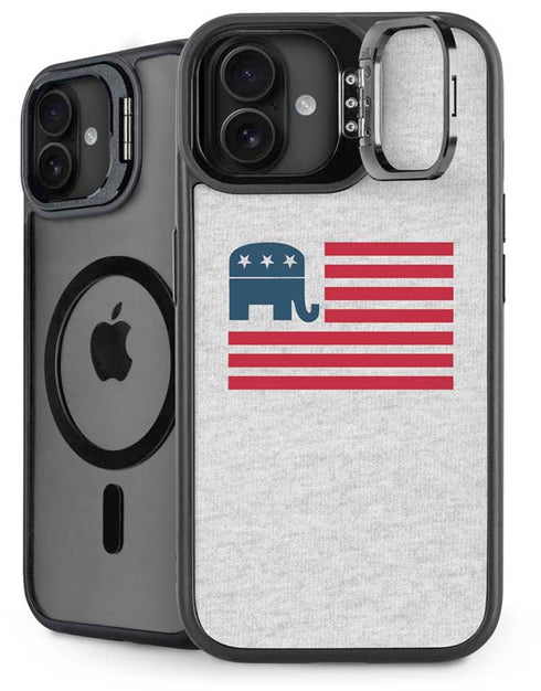 Republican American Flag iPhone 16 Plus Kickstand Case