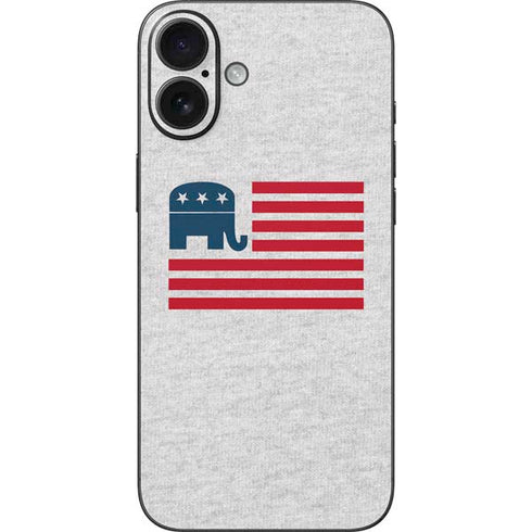 Republican American Flag iPhone 16 Plus Skin