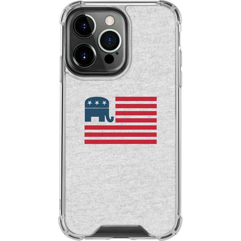 Republican American Flag iPhone 16 Pro Clear Case