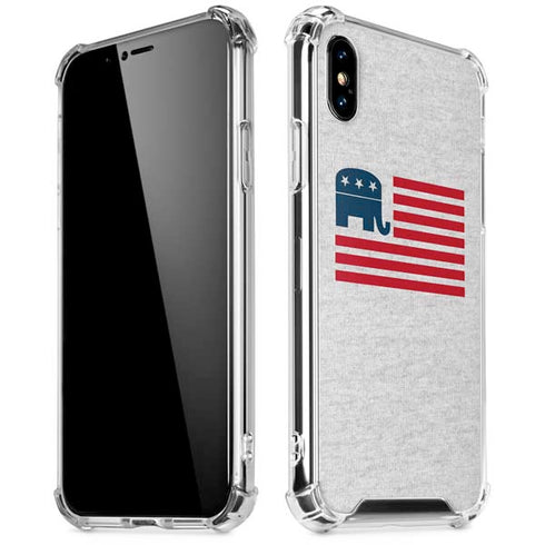 Republican American Flag iPhone X/XS Clear Case