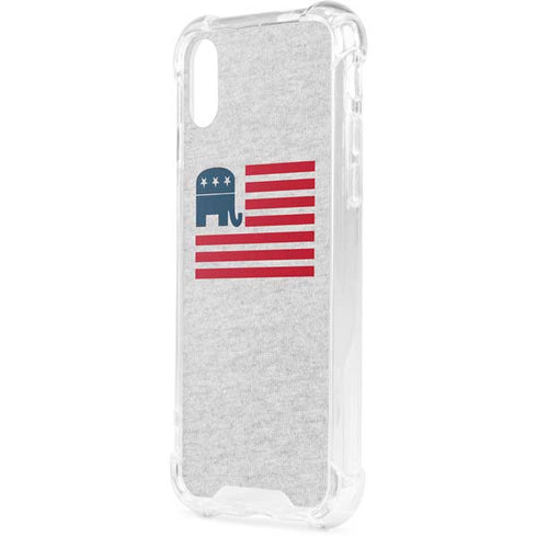 Republican American Flag iPhone XS Clear Case