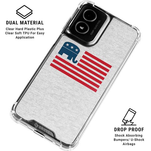 Republican American Flag Moto G Power 5G (2024) Clear Case