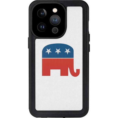 Republican Elephant iPhone 15 Pro Waterproof Case
