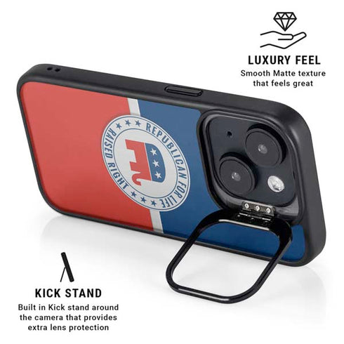 Republican For Life iPhone 15 Kickstand Case
