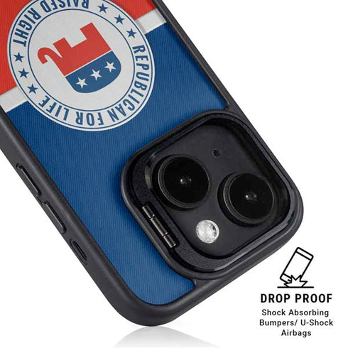 Republican For Life iPhone 15 Kickstand Case