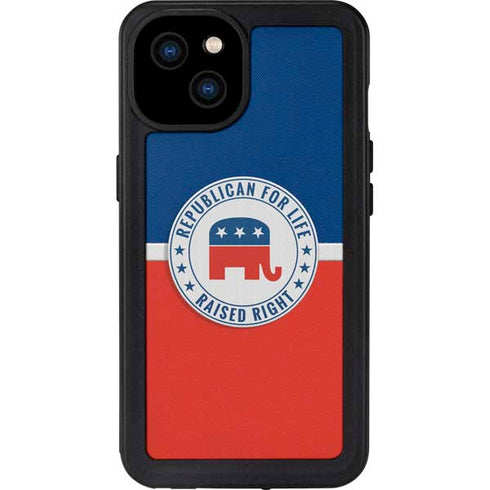 Republican For Life iPhone 15 Plus Waterproof Case