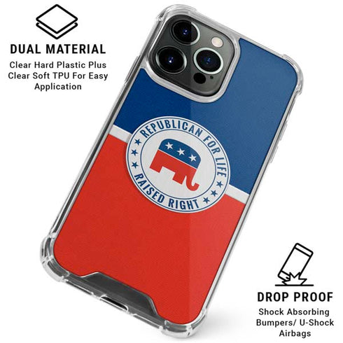 Republican For Life iPhone 16 Pro Clear Case