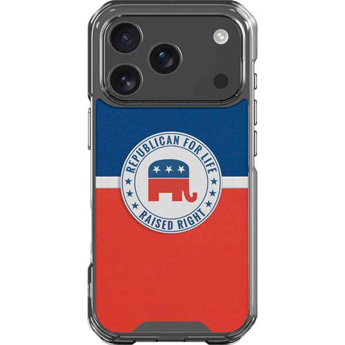 Republican For Life iPhone 18 Pro Clear Case