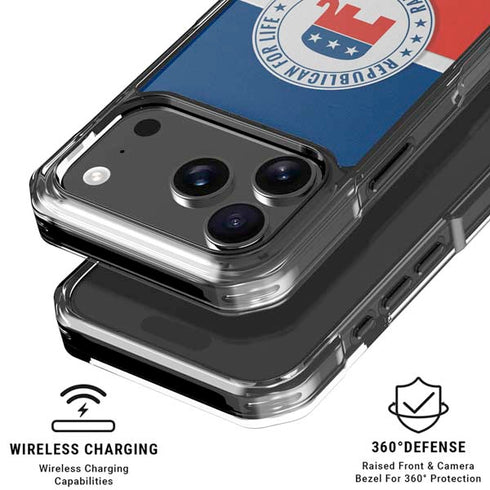 Republican For Life iPhone 18 Pro Clear Case