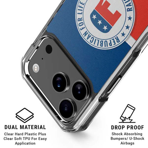 Republican For Life iPhone 18 Pro Clear Case