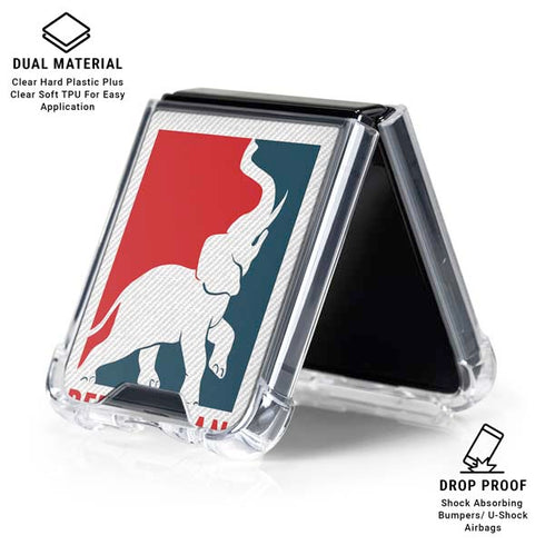 Republican Galaxy Z Flip6 Clear Case