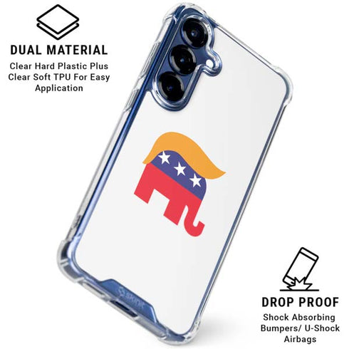 Republican Trump Hair Galaxy S25 Plus Clear Case