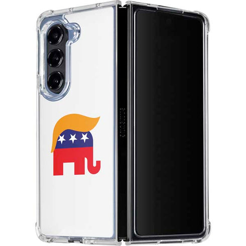 Republican Trump Hair Galaxy Z Fold5 5G Clear Case