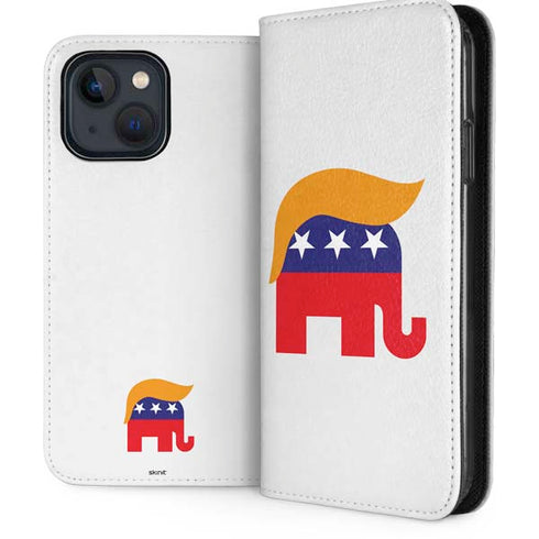 Republican Trump Hair iPhone 15 Plus Folio Case