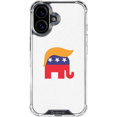 Republican Trump Hair iPhone 16 Plus Clear Case