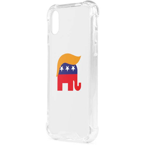 Republican Trump Hair iPhone XS Clear Case