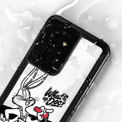 Looney Tunes Retro Bugs Bunny Galaxy S24 Ultra Waterproof Case