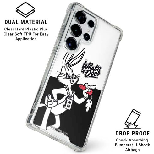 Looney Tunes Retro Bugs Bunny Galaxy S25 Ultra Clear Case