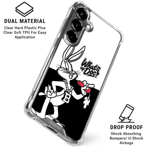 Looney Tunes Retro Bugs Bunny Galaxy S26 Clear Case