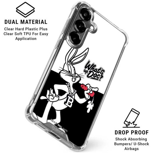 Looney Tunes Retro Bugs Bunny Galaxy S26 Plus Clear Case