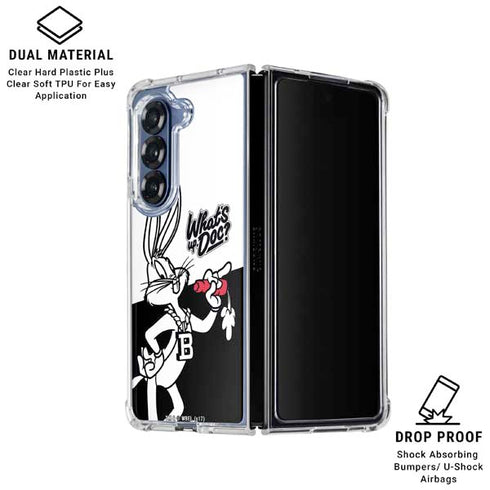 Looney Tunes Retro Bugs Bunny Galaxy Z Fold7 Clear Case