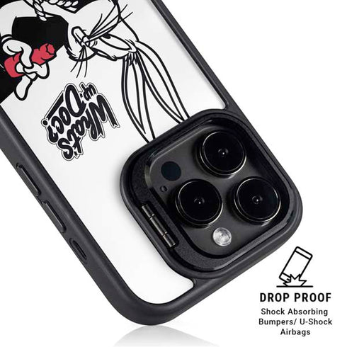 Looney Tunes Retro Bugs Bunny iPhone 14 Pro Max Kickstand Case