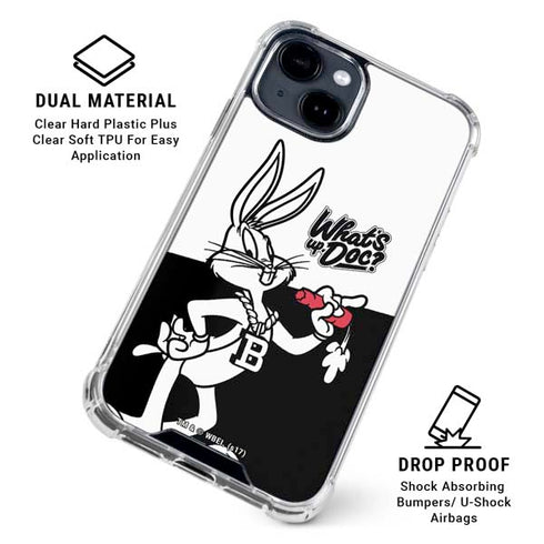 Looney Tunes Retro Bugs Bunny iPhone 15 Clear Case