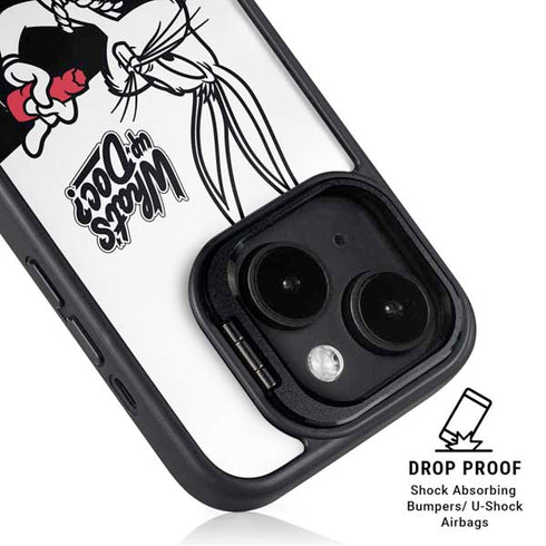 Looney Tunes Retro Bugs Bunny iPhone 15 Plus Kickstand Case