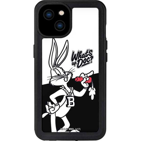 Looney Tunes Retro Bugs Bunny iPhone 15 Plus Waterproof Case