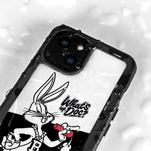 Looney Tunes Retro Bugs Bunny iPhone 15 Plus Waterproof Case