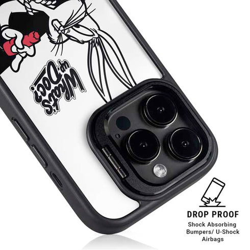 Looney Tunes Retro Bugs Bunny iPhone 15 Pro Max Kickstand Case