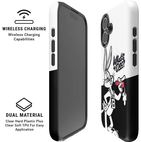 Looney Tunes Retro Bugs Bunny iPhone 16 Plus Magsafe Impact Case
