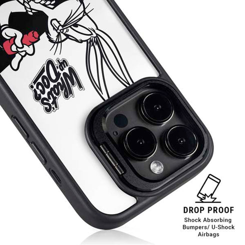 Looney Tunes Retro Bugs Bunny iPhone 16 Pro Kickstand Case