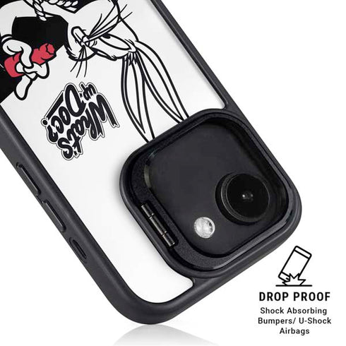 Looney Tunes Retro Bugs Bunny iPhone 16e Kickstand Case