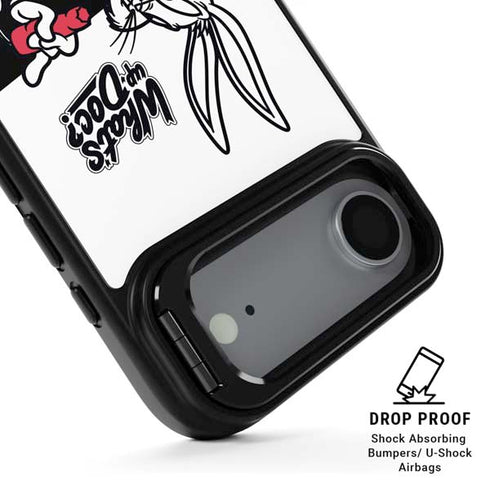 Looney Tunes Retro Bugs Bunny iPhone 17 Air Kickstand Case