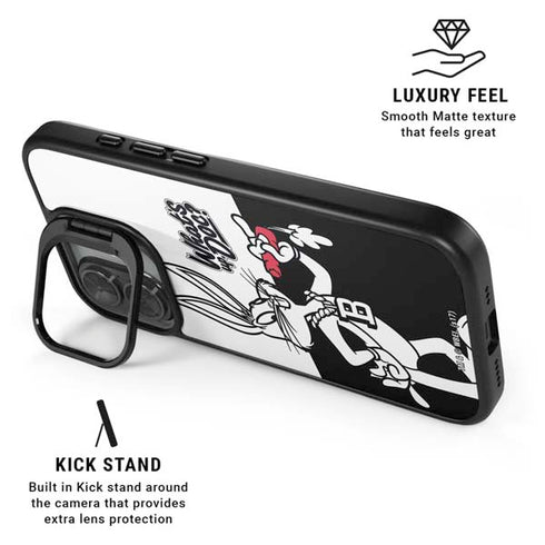 Looney Tunes Retro Bugs Bunny iPhone 17 Kickstand Case