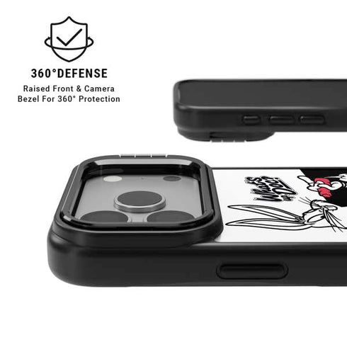 Looney Tunes Retro Bugs Bunny iPhone 17 Pro Kickstand Case