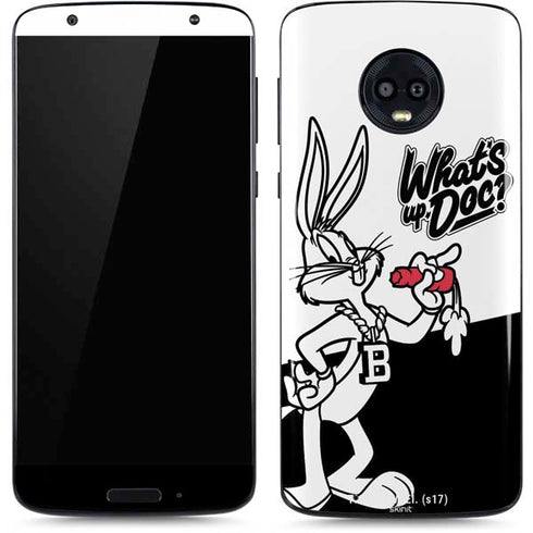 Looney Tunes Retro Bugs Bunny Moto G6 Skin