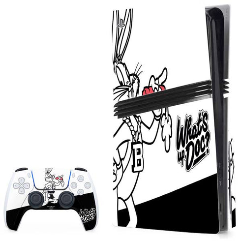 Looney Tunes Retro Bugs Bunny PS5 Pro Disk Bundle Skin
