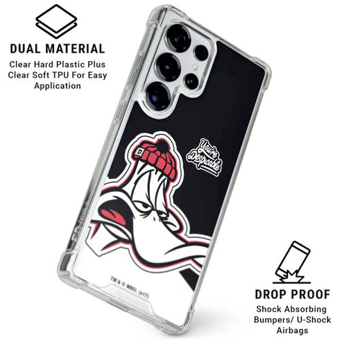Looney Tunes Retro Daffy Duck Galaxy S25 Ultra Clear Case