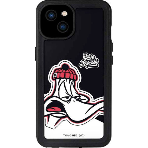 Looney Tunes Retro Daffy Duck iPhone 15 Plus Waterproof Case