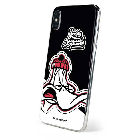 Looney Tunes Retro Daffy Duck iPhone XS Skin