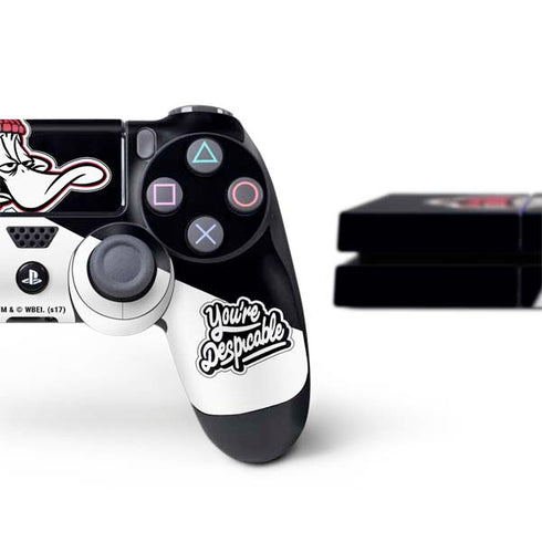 Looney Tunes Retro Daffy Duck PS4 Console and Controller Bundle Skin