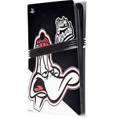 Looney Tunes Retro Daffy Duck PS5 Pro Console Skin