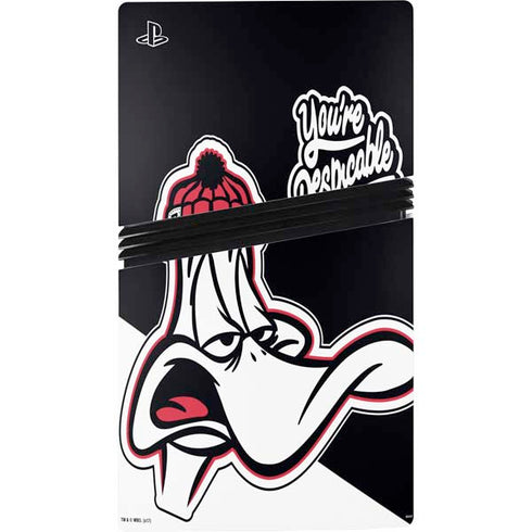Looney Tunes Retro Daffy Duck PS5 Pro Console Skin