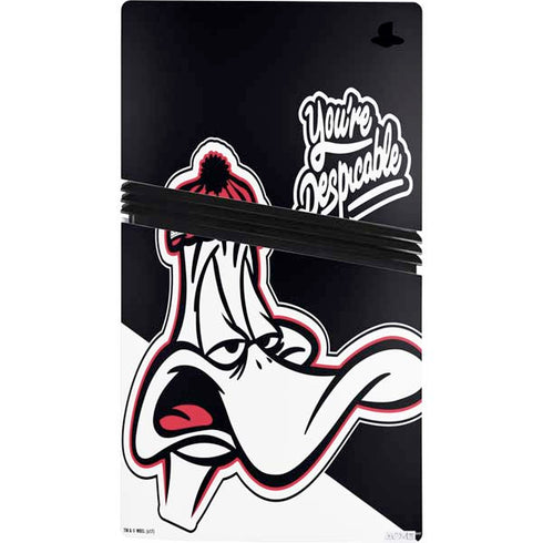 Looney Tunes Retro Daffy Duck PS5 Pro Console Skin