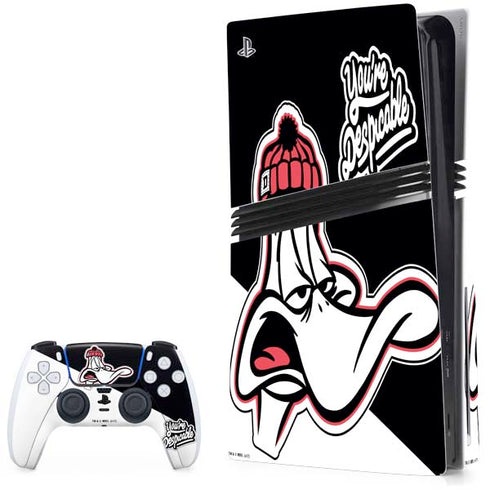 Looney Tunes Retro Daffy Duck PS5 Pro Disk Bundle Skin
