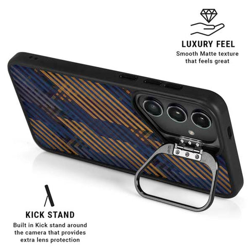 Retro Fall Pattern Galaxy S25 Kickstand Case